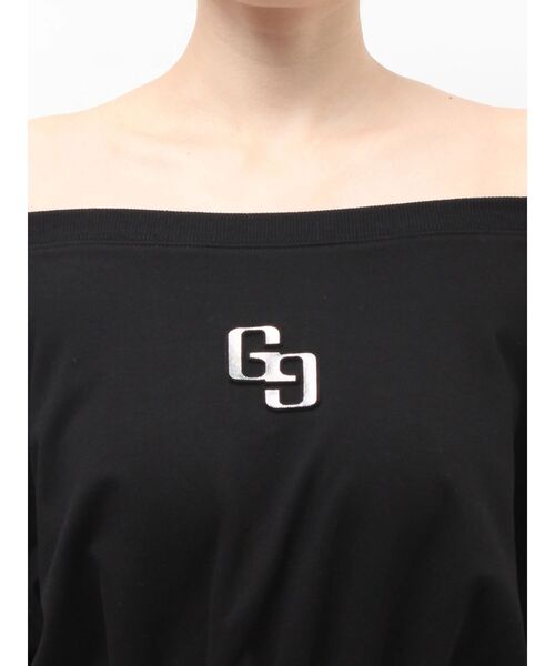 GYDA(ジェイダ)の「GGエンボスオフショルトップス(Tシャツ/カットソー・レディース・ミント/ブラック/オフホワイト・FREE)」の19枚目の写真