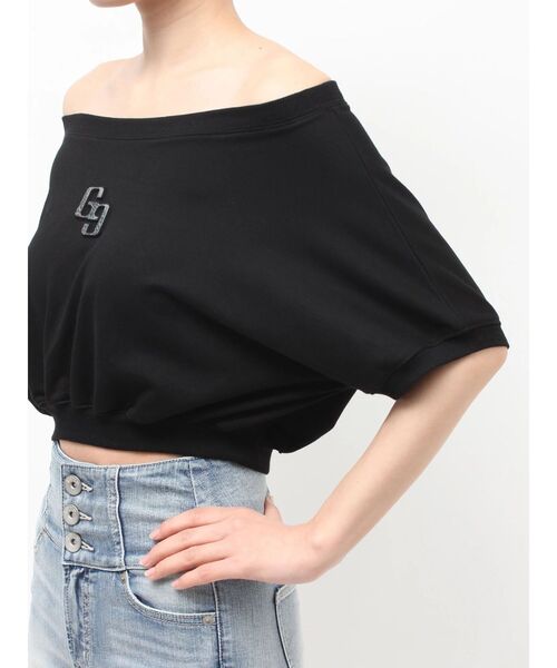 GYDA(ジェイダ)の「GGエンボスオフショルトップス(Tシャツ/カットソー・レディース・ミント/ブラック/オフホワイト・FREE)」の20枚目の写真