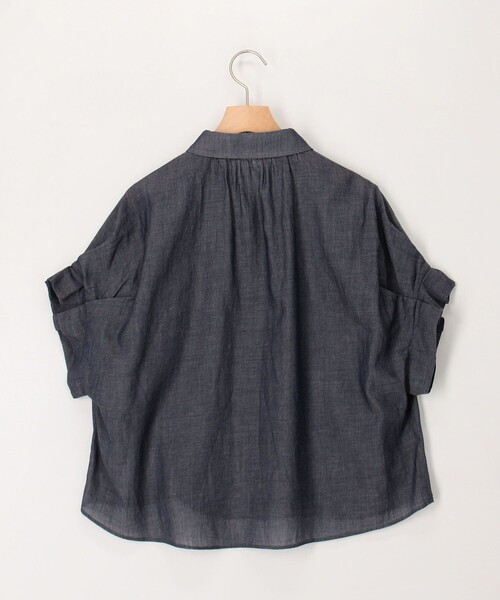 MICO COULIER(ミコクリエ)の「《セットアップ対応》シアーデニム袖タックブラウス(シャツ/ブラウス・レディース・ライトブルー/インディゴブルー・38)」の10枚目の写真