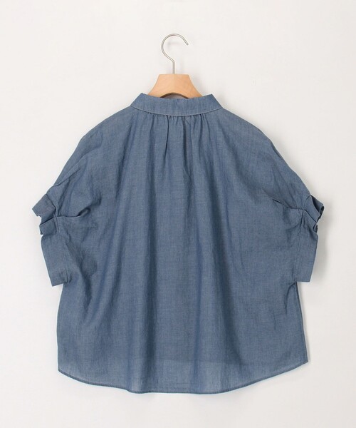 MICO COULIER(ミコクリエ)の「《セットアップ対応》シアーデニム袖タックブラウス(シャツ/ブラウス・レディース・ライトブルー/インディゴブルー・38)」の15枚目の写真