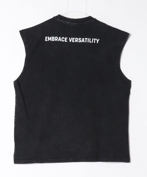 NEWTRAL(ニュートラル)の「【NEWTRAL】Washed Loose Fit Sleeveless T-shirt Embrace Versatility(Tシャツ/カットソー・メンズ・ブラック・MEDIUM/LARGE/X-LARGE)」の2枚目の写真