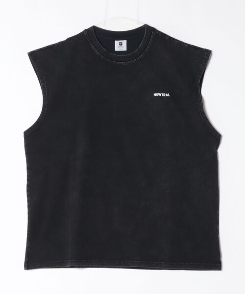 NEWTRAL(ニュートラル)の「【NEWTRAL】Washed Loose Fit Sleeveless T-shirt Embrace Versatility(Tシャツ/カットソー・メンズ・ブラック・MEDIUM/LARGE/X-LARGE)」の5枚目の写真