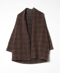 CHECKED TWEED OVERSIZED COAT（ステンカラーコート）｜JOHN LAWRENCE