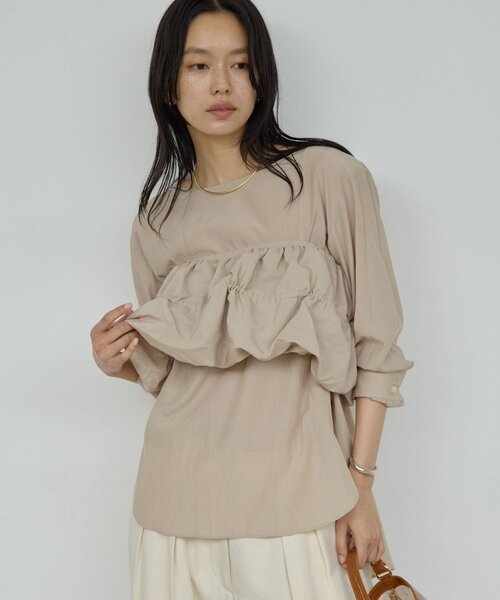 GALLARDAGALANTE(ガリャルダガランテ)の「マルチWAYシャツ(シャツ/ブラウス・レディース・ブルー/ブラック/ベージュ・FREE)」の2枚目の写真