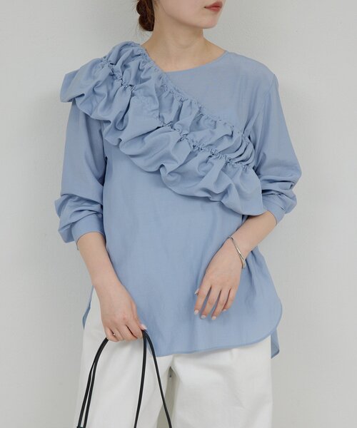 GALLARDAGALANTE(ガリャルダガランテ)の「マルチWAYシャツ(シャツ/ブラウス・レディース・ブルー/ブラック/ベージュ・FREE)」の3枚目の写真