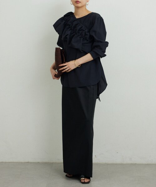 GALLARDAGALANTE(ガリャルダガランテ)の「マルチWAYシャツ(シャツ/ブラウス・レディース・ブルー/ブラック/ベージュ・FREE)」の8枚目の写真