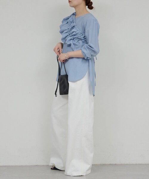 GALLARDAGALANTE(ガリャルダガランテ)の「マルチWAYシャツ(シャツ/ブラウス・レディース・ブルー/ブラック/ベージュ・FREE)」の22枚目の写真