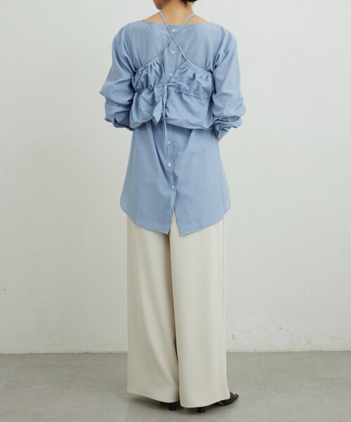 GALLARDAGALANTE(ガリャルダガランテ)の「マルチWAYシャツ(シャツ/ブラウス・レディース・ブルー/ブラック/ベージュ・FREE)」の16枚目の写真