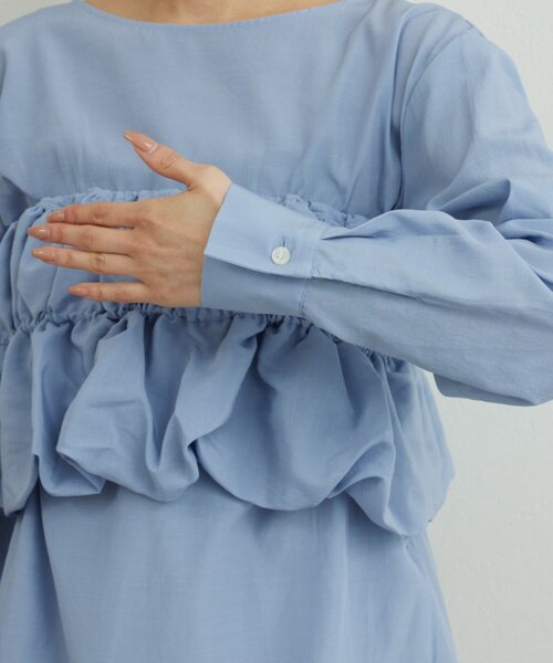 GALLARDAGALANTE(ガリャルダガランテ)の「マルチWAYシャツ(シャツ/ブラウス・レディース・ブルー/ブラック/ベージュ・FREE)」の12枚目の写真