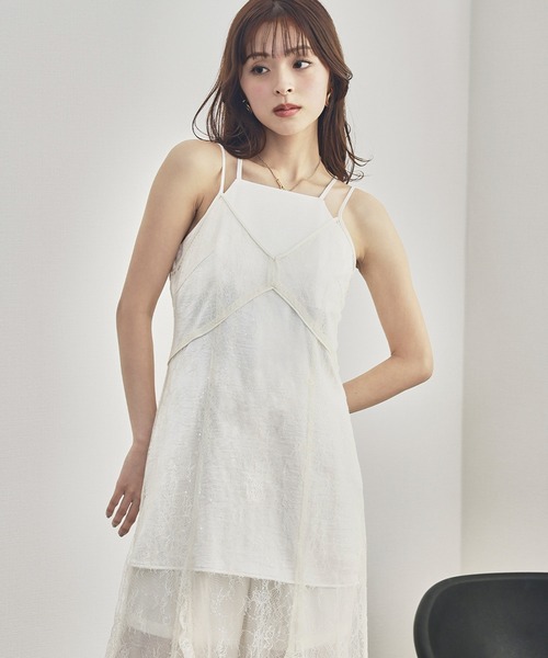 girl（ガール）の「スパンコールレースドレス レースキャミワンピース シアーパンツ インナー 3点セット 結婚式 パンツドレス パーティードレス オケージョンドレス お呼ばれ 二次会 成人式 同窓会 謝恩会（ドレス・レディース・ブラウン/ブラック/アイボリー・S/M/L）」の5枚目の写真