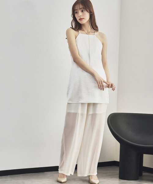girl（ガール）の「スパンコールレースドレス レースキャミワンピース シアーパンツ インナー 3点セット 結婚式 パンツドレス パーティードレス オケージョンドレス お呼ばれ 二次会 成人式 同窓会 謝恩会（ドレス・レディース・ブラウン/ブラック/アイボリー・S/M/L）」の7枚目の写真