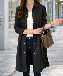 Amulet（アミュレット）の「デイリー使いに便利！ライトアウター感覚で◎ ロング丈ライトシャツアウター（その他アウター）」