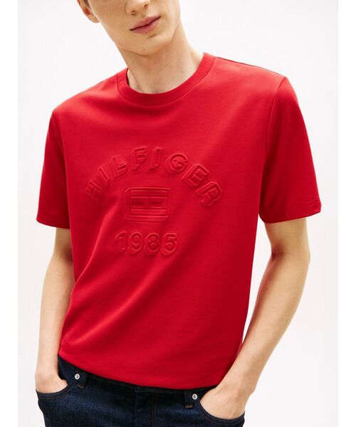TOMMY HILFIGER(トミーヒルフィガー)の「ICON PIQUE INTERLOCK GRAPHIC TEE(Tシャツ/カットソー・メンズ・ホワイト/マルチ・MEDIUM/SMALL/LARGE/X-LARGE)」の13枚目の写真