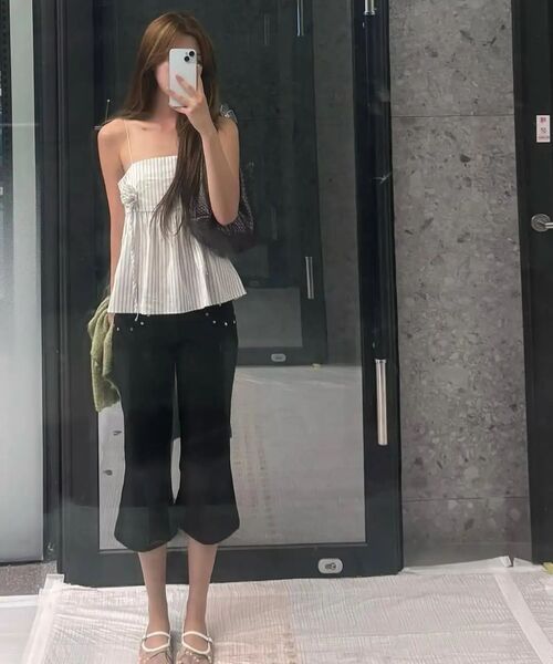Kijun（キジュン）の「Stripe Corsage Camisole Off-White Stripe（Tシャツ/カットソー・レディース・その他・SMALL/MEDIUM）」の6枚目の写真