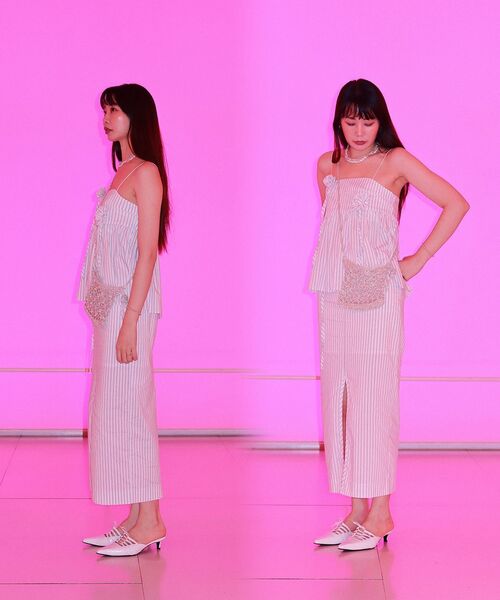 Kijun（キジュン）の「Stripe Corsage Camisole Off-White Stripe（Tシャツ/カットソー・レディース・その他・SMALL/MEDIUM）」の10枚目の写真