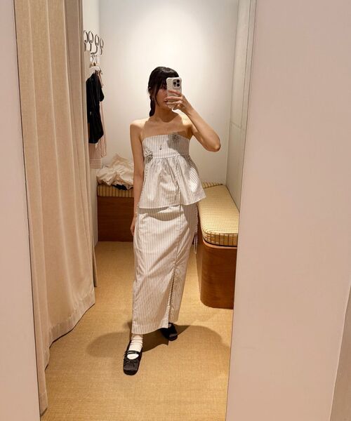 Kijun（キジュン）の「Stripe Corsage Camisole Off-White Stripe（Tシャツ/カットソー・レディース・その他・SMALL/MEDIUM）」の11枚目の写真