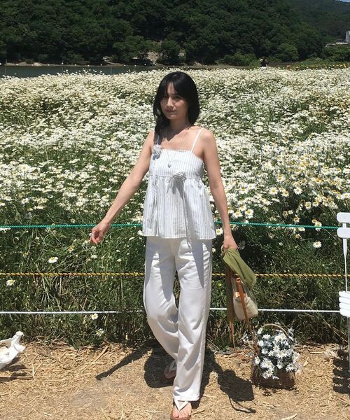 Kijun（キジュン）の「Stripe Corsage Camisole Off-White Stripe（Tシャツ/カットソー・レディース・その他・SMALL/MEDIUM）」の13枚目の写真
