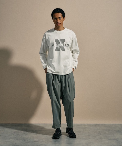 NUMERALS（ヌメラルズ）の「[NUMERALS]N-LOGO LONG SLEEVED T（Tシャツ/カットソー・メンズ・ブラック/ホワイト・LARGE/MEDIUM）」の3枚目の写真