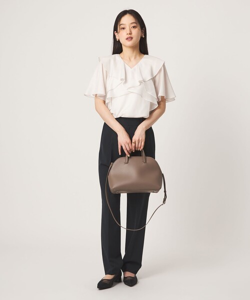 green label relaxing(グリーンレーベルリラクシング)の「【WEB限定】2WAY ラウンド ボストンバッグ / ショルダーバッグ(ショルダーバッグ・レディース・ブラック/ナチュラル/モカ・FREE)」の10枚目の写真