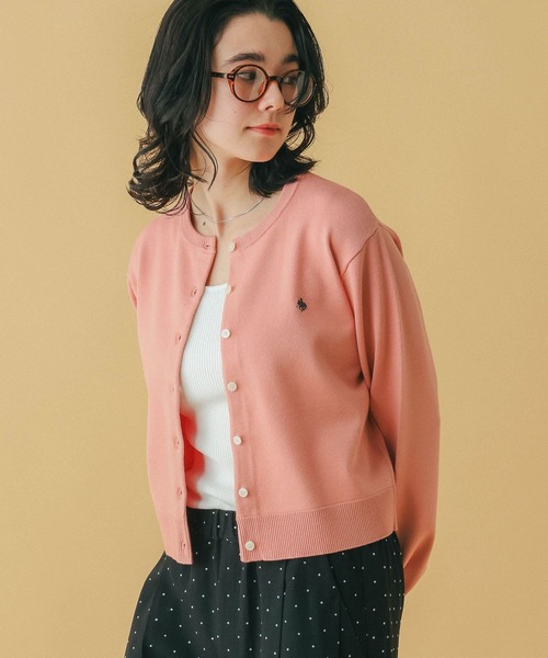 RAGEBLUE（レイジブルー）の「＜POLO BCS/ポロ・ビーシーエス＞別注/コンパクトニットカーディガン（Tシャツ/カットソー・レディース・ピンク/グリーン・FREE）」の9枚目の写真