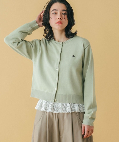 RAGEBLUE（レイジブルー）の「＜POLO BCS/ポロ・ビーシーエス＞別注/コンパクトニットカーディガン（Tシャツ/カットソー・レディース・ピンク/グリーン・FREE）」の13枚目の写真