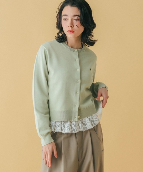 RAGEBLUE（レイジブルー）の「＜POLO BCS/ポロ・ビーシーエス＞別注/コンパクトニットカーディガン（Tシャツ/カットソー・レディース・ピンク/グリーン・FREE）」の14枚目の写真