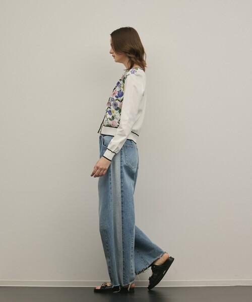 GRACE CONTINENTAL（グレースコンチネンタル）の「フラワープリントニットカーディガン（カーディガン/ボレロ・レディース・ホワイト/ブラック・36）」の15枚目の写真