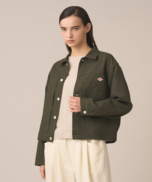 Women's Polyester Twill Jeans Jacket Style Shirt Blouson（その他