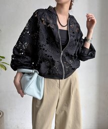 DouDou（ドゥドゥ）の「【WEB限定】フラワーレースブルゾン（その他アウター）」