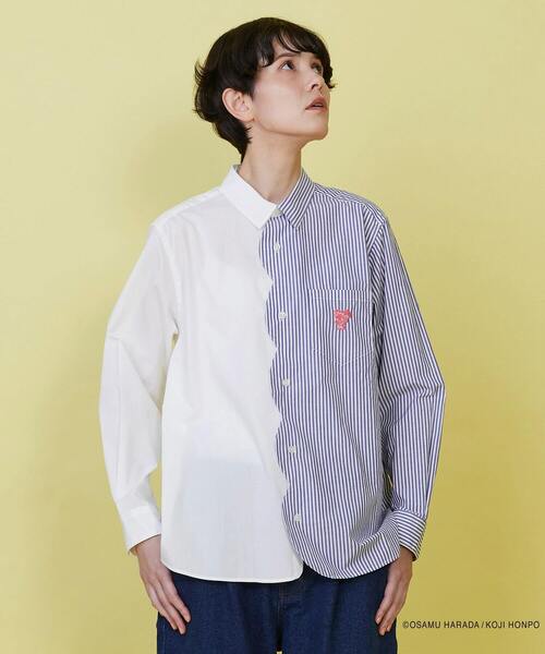 FRAPBOIS（フラボア）の「OSAMU GOODS スカラップシャツ（シャツ/ブラウス・レディース・ブラック/ホワイト・1）」の5枚目の写真