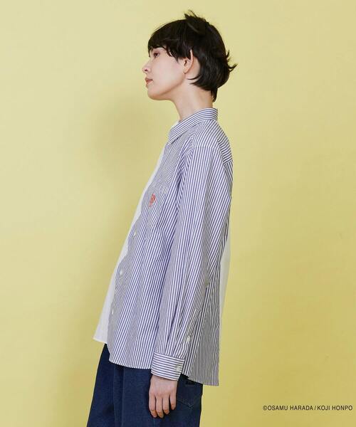 FRAPBOIS（フラボア）の「OSAMU GOODS スカラップシャツ（シャツ/ブラウス・レディース・ブラック/ホワイト・1）」の6枚目の写真