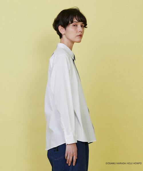 FRAPBOIS（フラボア）の「OSAMU GOODS スカラップシャツ（シャツ/ブラウス・レディース・ブラック/ホワイト・1）」の8枚目の写真