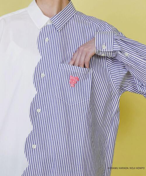 FRAPBOIS（フラボア）の「OSAMU GOODS スカラップシャツ（シャツ/ブラウス・レディース・ブラック/ホワイト・1）」の11枚目の写真