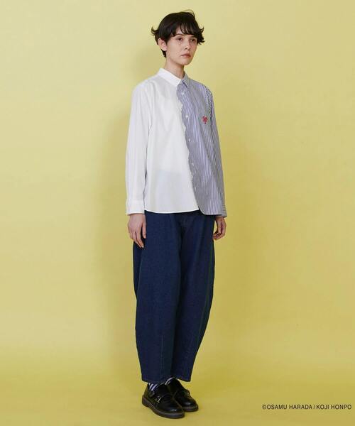 FRAPBOIS（フラボア）の「OSAMU GOODS スカラップシャツ（シャツ/ブラウス・レディース・ブラック/ホワイト・1）」の15枚目の写真