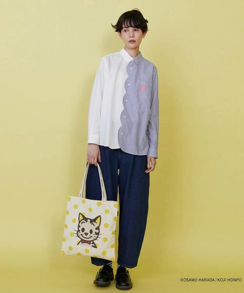 FRAPBOIS（フラボア）の「OSAMU GOODS スカラップシャツ（シャツ/ブラウス・レディース・ブラック/ホワイト・1）」の16枚目の写真