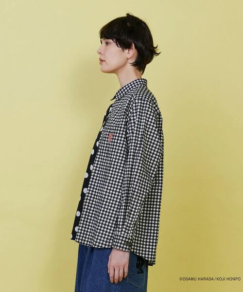 FRAPBOIS（フラボア）の「OSAMU GOODS スカラップシャツ（シャツ/ブラウス・レディース・ブラック/ホワイト・1）」の19枚目の写真