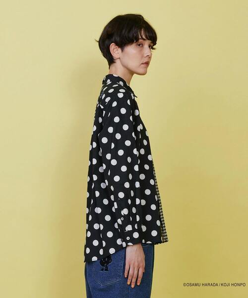 FRAPBOIS（フラボア）の「OSAMU GOODS スカラップシャツ（シャツ/ブラウス・レディース・ブラック/ホワイト・1）」の21枚目の写真