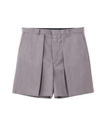 JOHN LAWRENCE SULLIVAN（ジョンローレンスサリバン）の「WOOL GABARDINE TUCKED WIDE SHORTS（スラックス）」