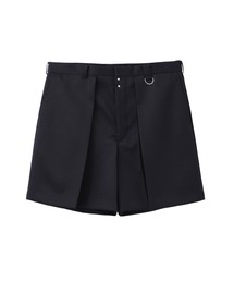 JOHN LAWRENCE SULLIVAN | WOOL GABARDINE TUCKED WIDE SHORTS(スラックス)