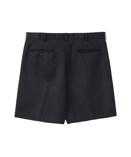 JOHN LAWRENCE SULLIVAN（ジョンローレンスサリバン）の「WOOL GABARDINE TUCKED WIDE SHORTS（スラックス・メンズ・ベージュ/ブラック・44/46）」の3枚目の写真