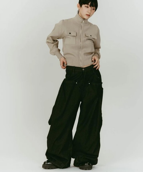 cling drape denim pants(unisex)（デニムパンツ）｜Knuth Marf