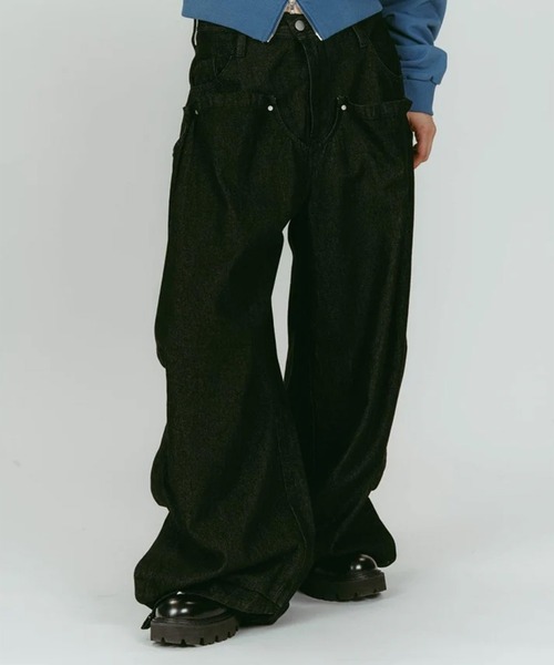 cling drape denim pants(unisex)（デニムパンツ）｜Knuth Marf