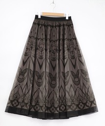 iS ScoLar（イズスカラー）の「561231：ゴシック柄チュール重ねリバーシブルスカート（スカート）」