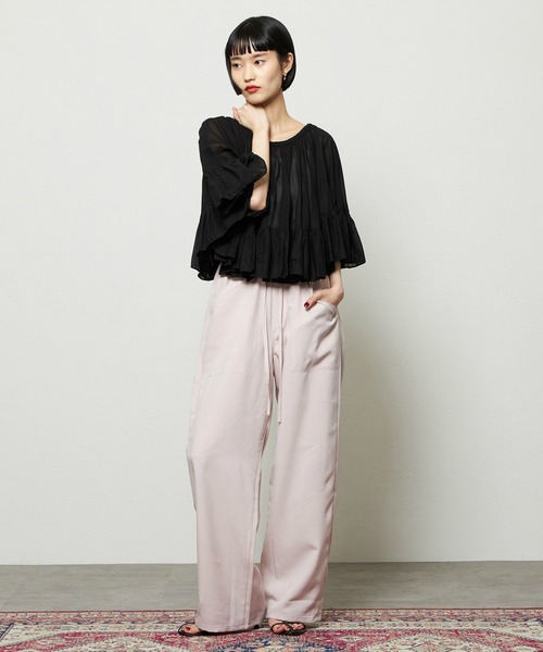 Lee(リー)の「Lee/リー【涼】リラックスワイドペインターパンツ(その他パンツ・レディース・ブラック/ピンク・SMALL/MEDIUM)」の3枚目の写真