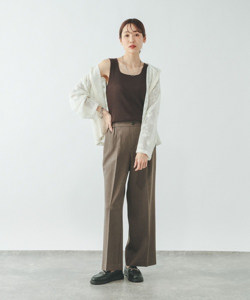 GLOBAL WORK（グローバルワーク）の「サラサラDRYスクエアタンク/636753（タンクトップ・レディース・ホワイト/キャメル/ダークブラウン/アイボリー/ブラック・X-SMALL/X-LARGE/MEDIUM/SMALL/LARGE/XX-LARGE）」の20枚目の写真