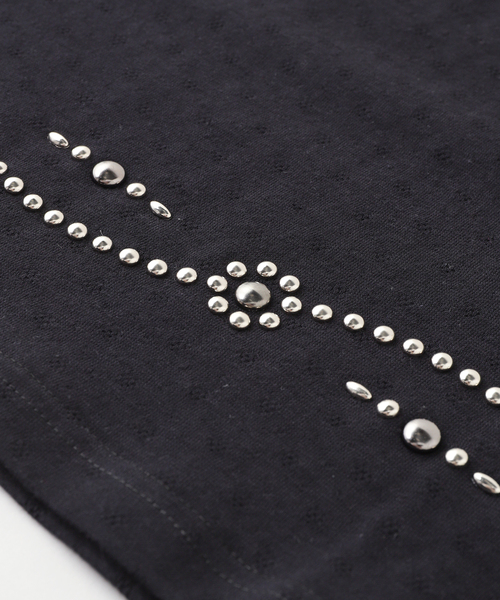 DAIRIKU / ダイリク 'Waist Studs' Fancy Dobby Tag Tank Top（タンク