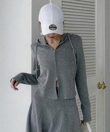 スリムフィットカットパーカー