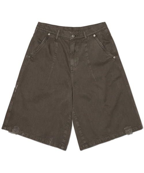 NOMANUAL(NOMANUAL)の「CINCH BACK BERMUDA SHORTS - STONE(その他パンツ・レディース・その他・LARGE/MEDIUM/SMALL/X-LARGE)」の1枚目の写真