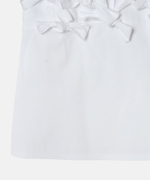 LE CIEL BLEU（ルシェルブルー）の「ボウジャージーキャミトップ / Bow Jersey Cami Top（Tシャツ/カットソー・レディース・ブラック/オフホワイト・38/36）」の12枚目の写真