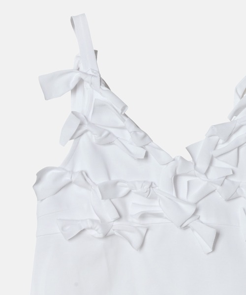 LE CIEL BLEU（ルシェルブルー）の「ボウジャージーキャミトップ / Bow Jersey Cami Top（Tシャツ/カットソー・レディース・ブラック/オフホワイト・38/36）」の11枚目の写真
